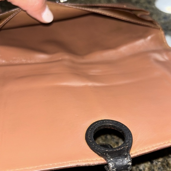 Hermes black leathered large continental wallet  w iridescent copper interior - Picture 7 of 9